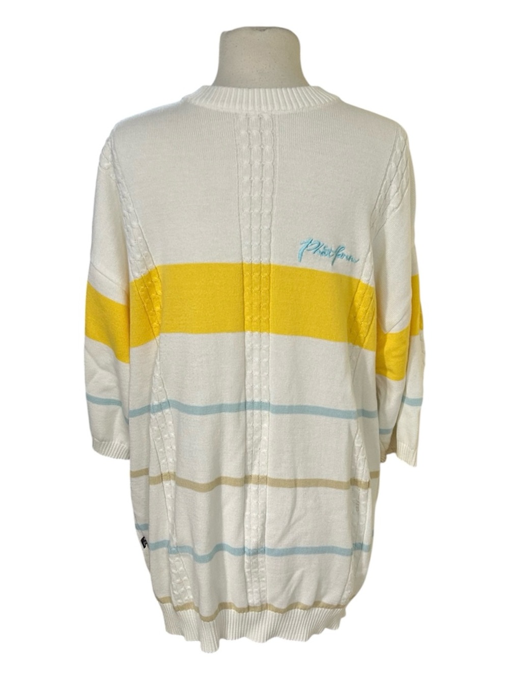 Vintage 90s Phat Farm Sweater Men’s XXL Hip Hop Streetwear Cable Knit SS